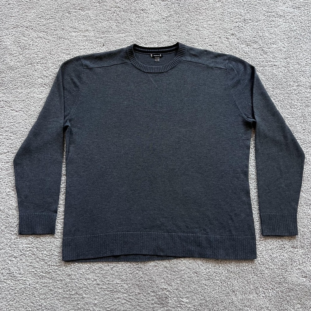 SmartWool Lightweight Knit Sweater Mens 2XL Gray Crewneck Pullover Wool Blend